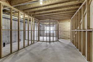 Misc room with unfinished concrete flooring