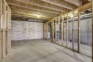 View of unfinished below grade area