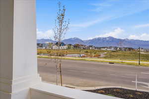 Mountain view featuring nearby suburban area