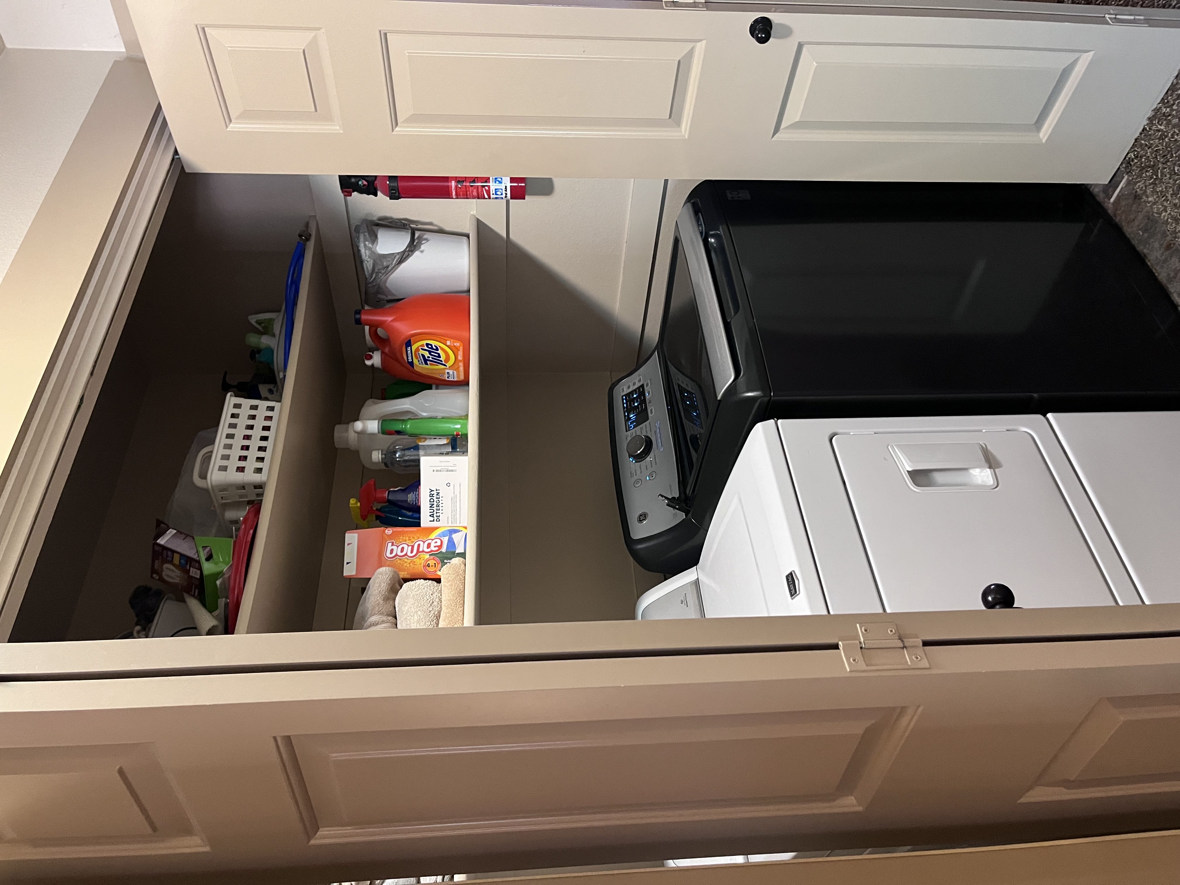Laundry area with washing machine and dryer