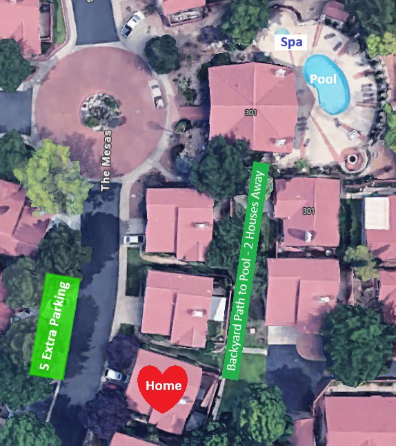 Aerial map of property and surrounding area