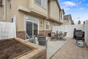 View of patio / terrace featuring outdoor dining area and grilling area