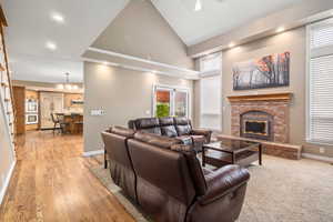 Cozy up to the fireplace