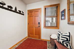 Entryway with baseboards