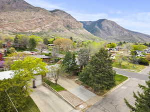 Mountain view with nearby suburban area