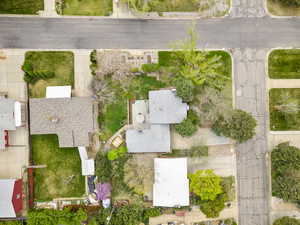 Aerial view of residential area