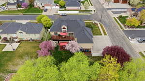 Aerial view of residential area