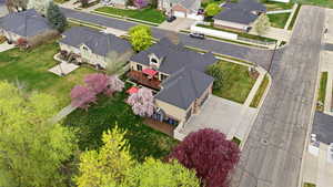 Aerial view of residential area