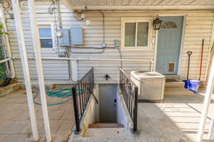 Entrance to basement apartment