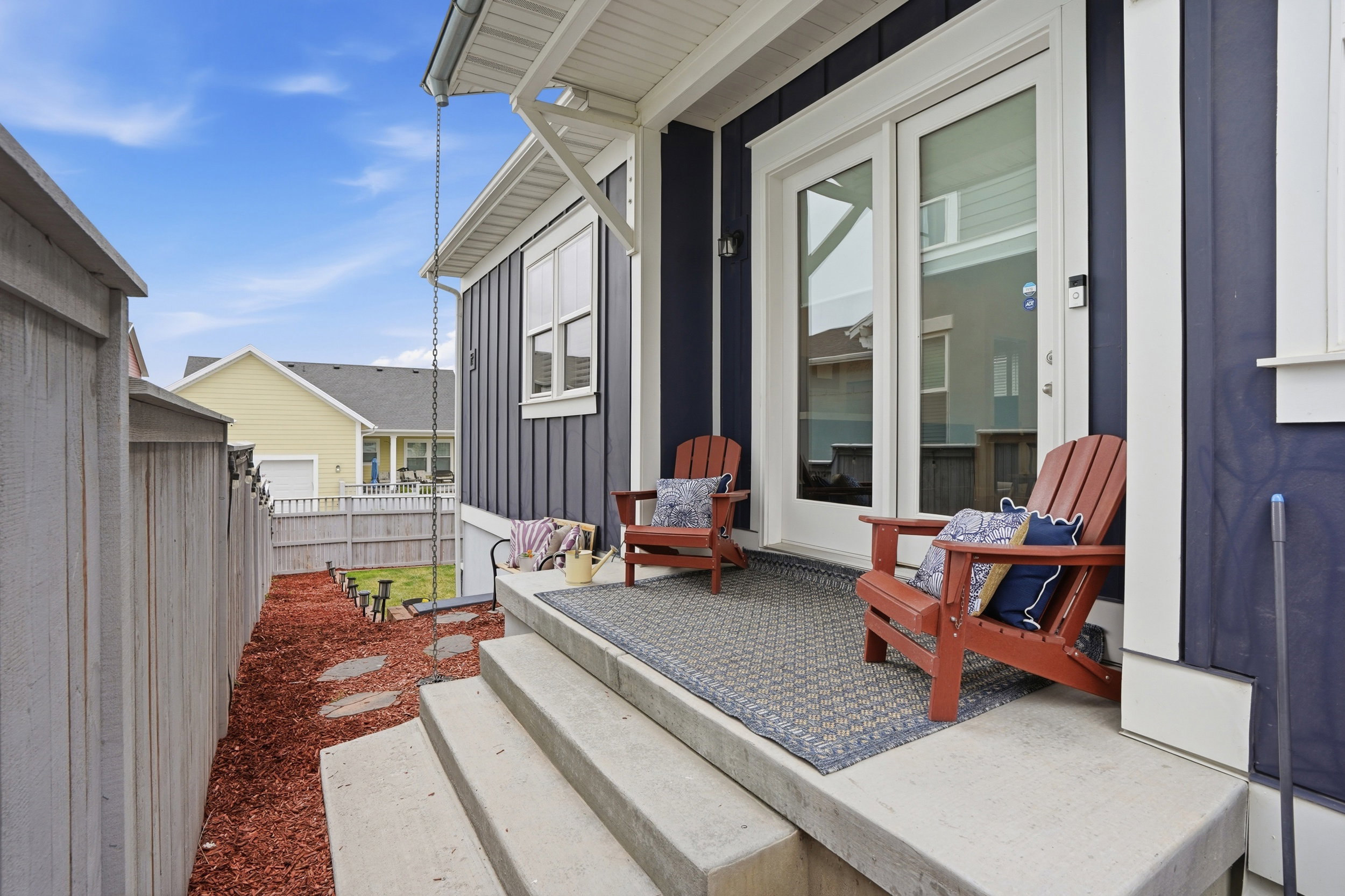 View of covered porch
