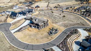 Aerial view of residential area