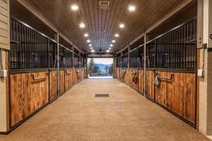 Stable with a mountain view