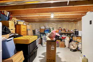 Storage room in basement