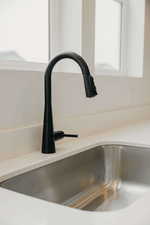 Kitchen view of a sink