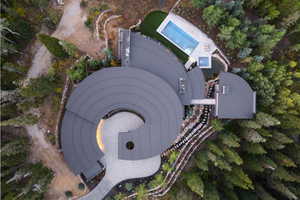 Bird's eye view of a pool