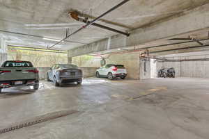 Garage with a parking deck