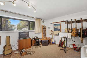 Misc room with carpet flooring