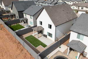 Aerial view of residential area