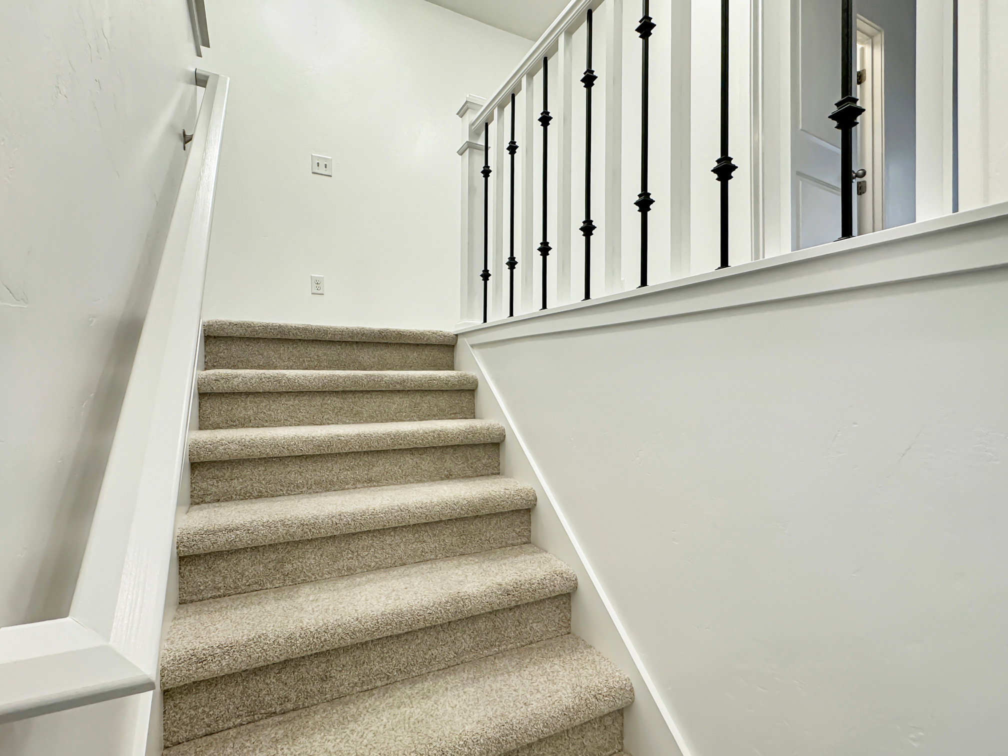 View of the stairs going up