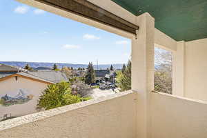 Master Ensuite Balcony with a mountain view and a residential view