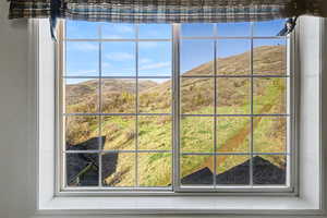 Detailed view of mountains from bedrooms