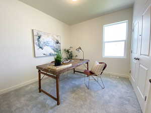 Example: Bedroom / Office area with light colored carpet