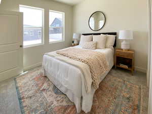 Example: Bedroom featuring carpet
