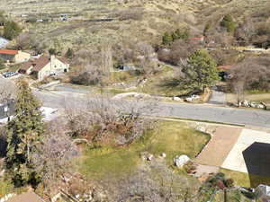 Aerial view facing E
