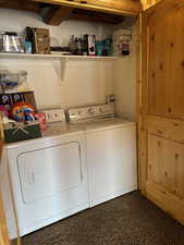Laundry area featuring separate washer and dryer