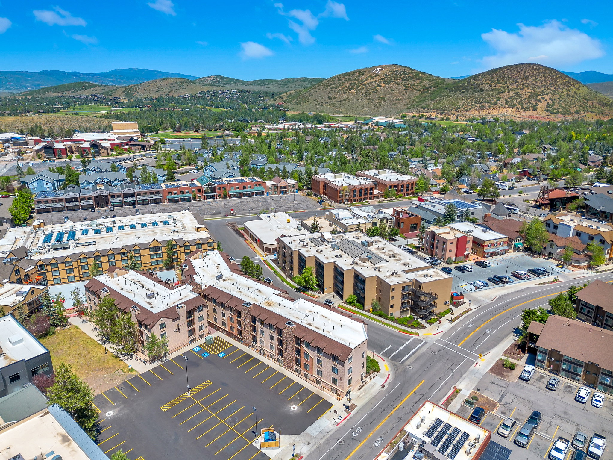 Drone / aerial view of mountains