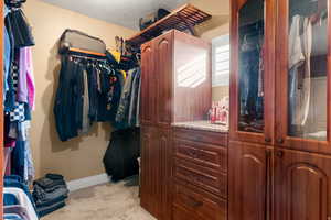 View of walk in closet