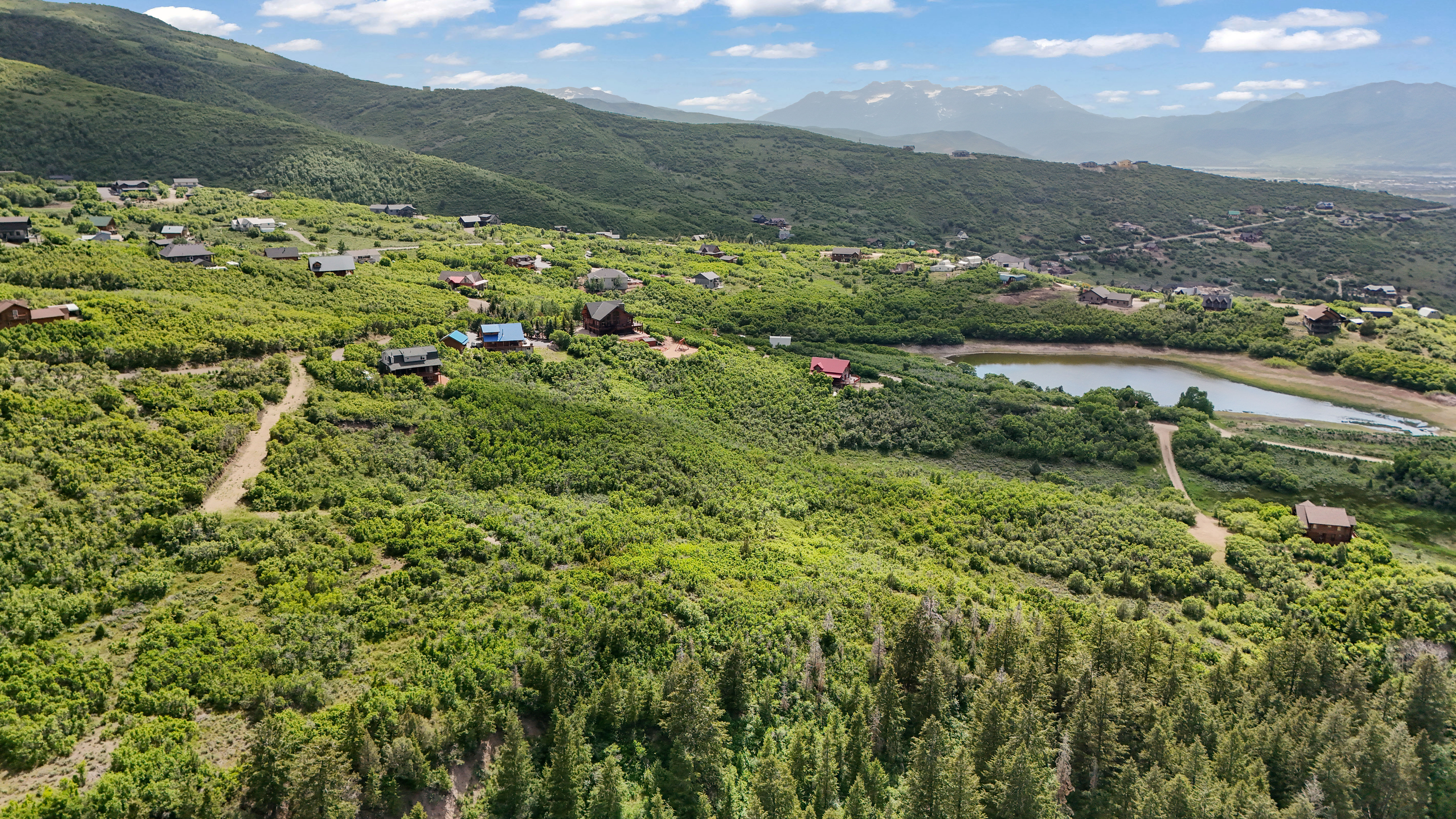 View of mountain background with a view of clyde lake nice flat are to build on