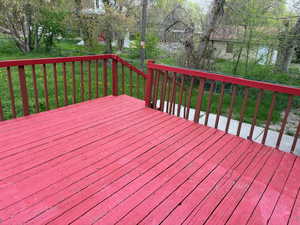 View of wooden terrace