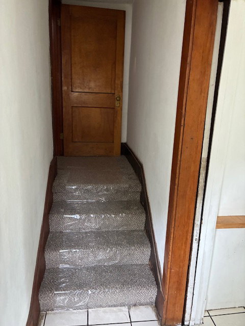 Stairway with baseboards