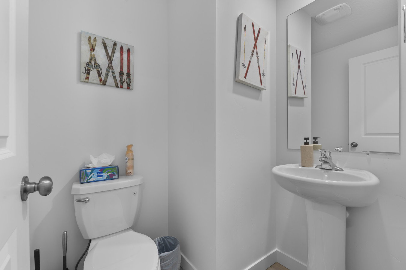 Half bath off the kitchen and great space.