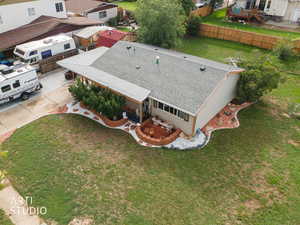 Aerial view of property and surrounding area