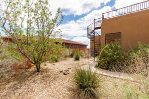 View of yard with stairs