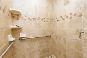 Bathroom with tiled shower