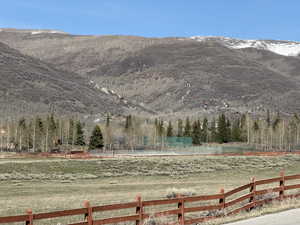 Tennis courts from Pine Mountain entry area