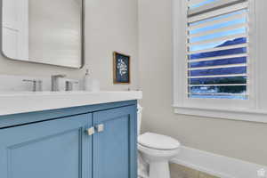 Off the garage powder room, designed for everyday convenience and organization.
