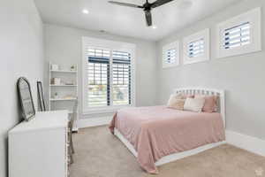 Two bedrooms on the upper level, including a Jack-and-Jill bath