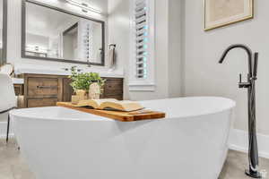 Spa-like bathroom, creating a peaceful and private retreat within the home.