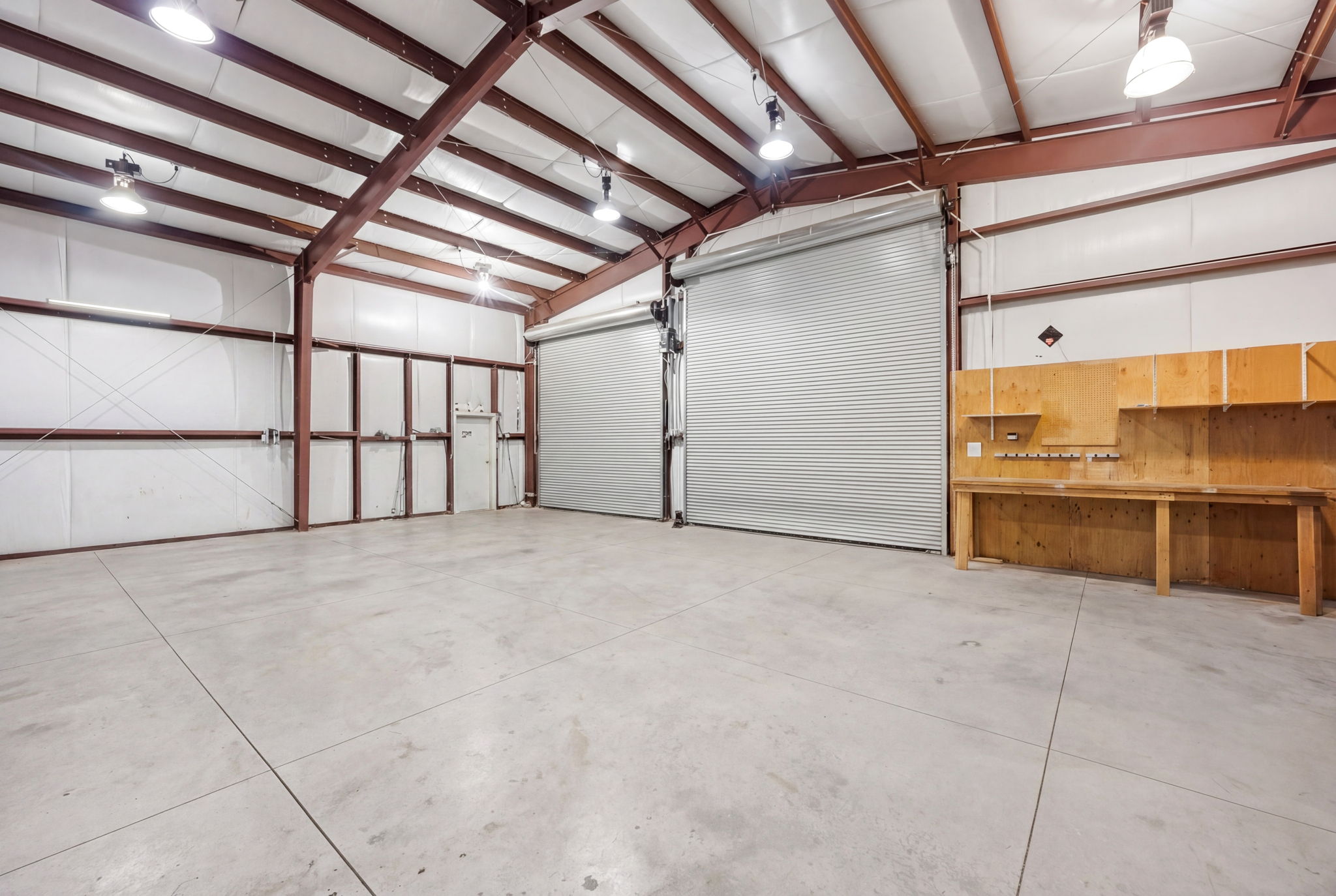 View of the workshop shown as empty