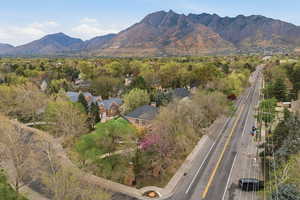 Mountain view with nearby suburban area