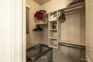 View of walk in closet