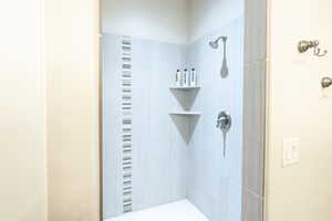 Bathroom with a shower stall