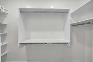 View of walk in closet