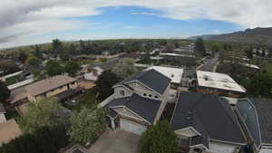 Aerial view of residential area