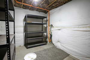 Detailed view of unfinished concrete floors
