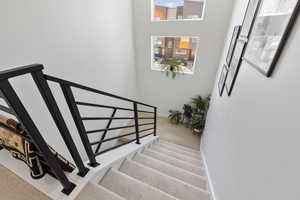 Staircase with carpet